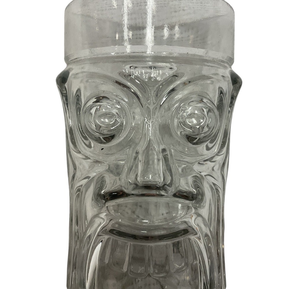 Anchor‎ Hocking Clear Cooler Glass Screaming Tiki Mug Tropical